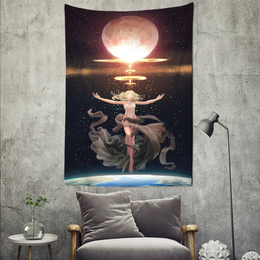 

Psychedelic Girl Tapestry Wall Hanging Tarot Bohemian Hippie TAPIZ Room Dormitory Bedroom Home Decor