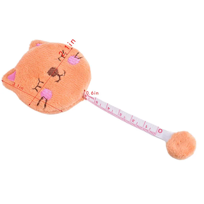 

Cloth Making Cartoon Plush Animals Shape 150cm 60 Inch Sewing Tool Measure Ruler Retractable Tape