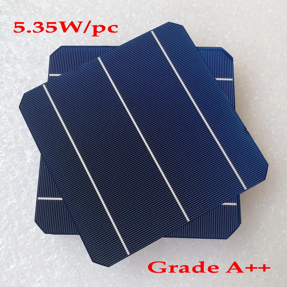 

Grade A solar panel cell 156mm 3BB Monocrystalline Mono Solar Cell 6x6 5.3W/pc high efficiency DIY solar cell panel 530W