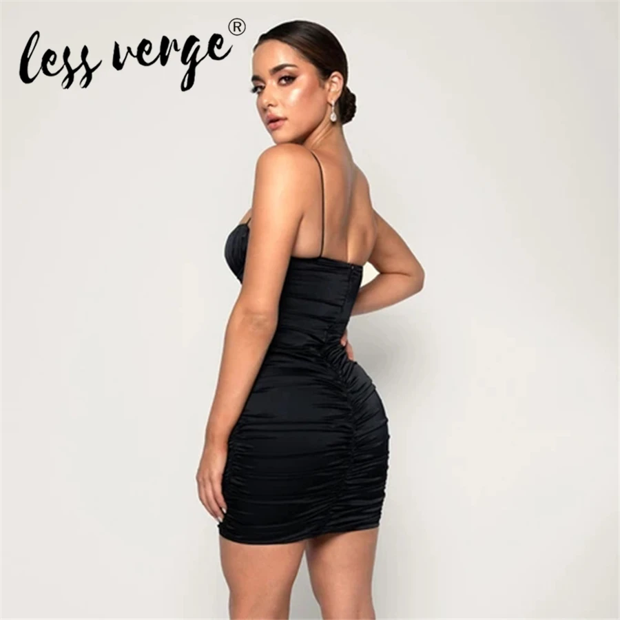 Новое модное женское платье Lessverge мини на тонких бретельках сексуальное без