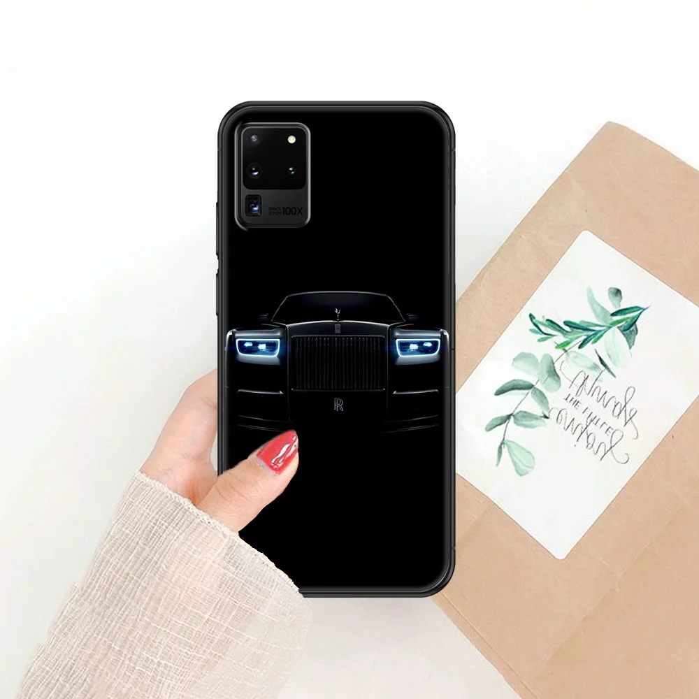 

Luxury sports car Rolls Royce Phone case For Samsung Galaxy Note 4 8 9 10 20 S8 S9 S10 S10E S20 Plus UITRA Ultra black silicone