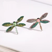 fashion crystal dragonfly brooches for women vintage coat brooch pin insect jewelry gift