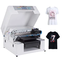 a3 format flatbed t shirt printing machine with tray multicolor digital direct to garment printer for dark and light color