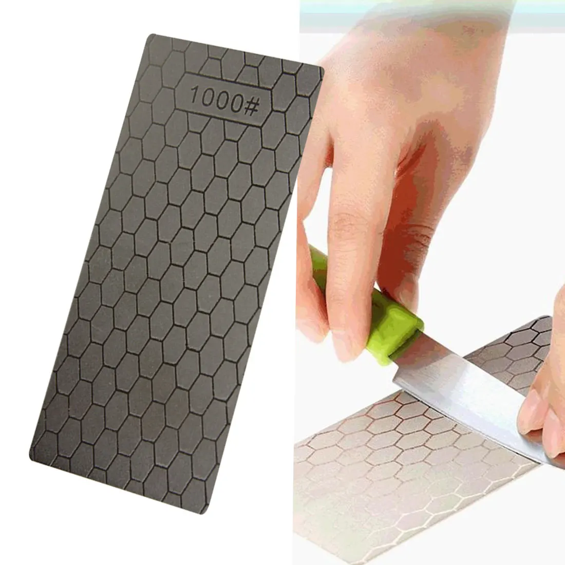 

Diamond Knife Sharpening Stone 1000# Knife Sharpener 1Pcs Set Ultra-thin Honeycomb Surface Whetstone Grindstone Tool 2021