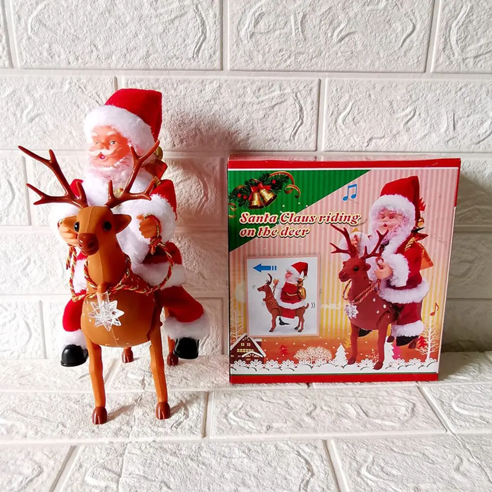 Кукла Санта-Клаус лось сани игрушка Универсальный электрический автомобиль с
