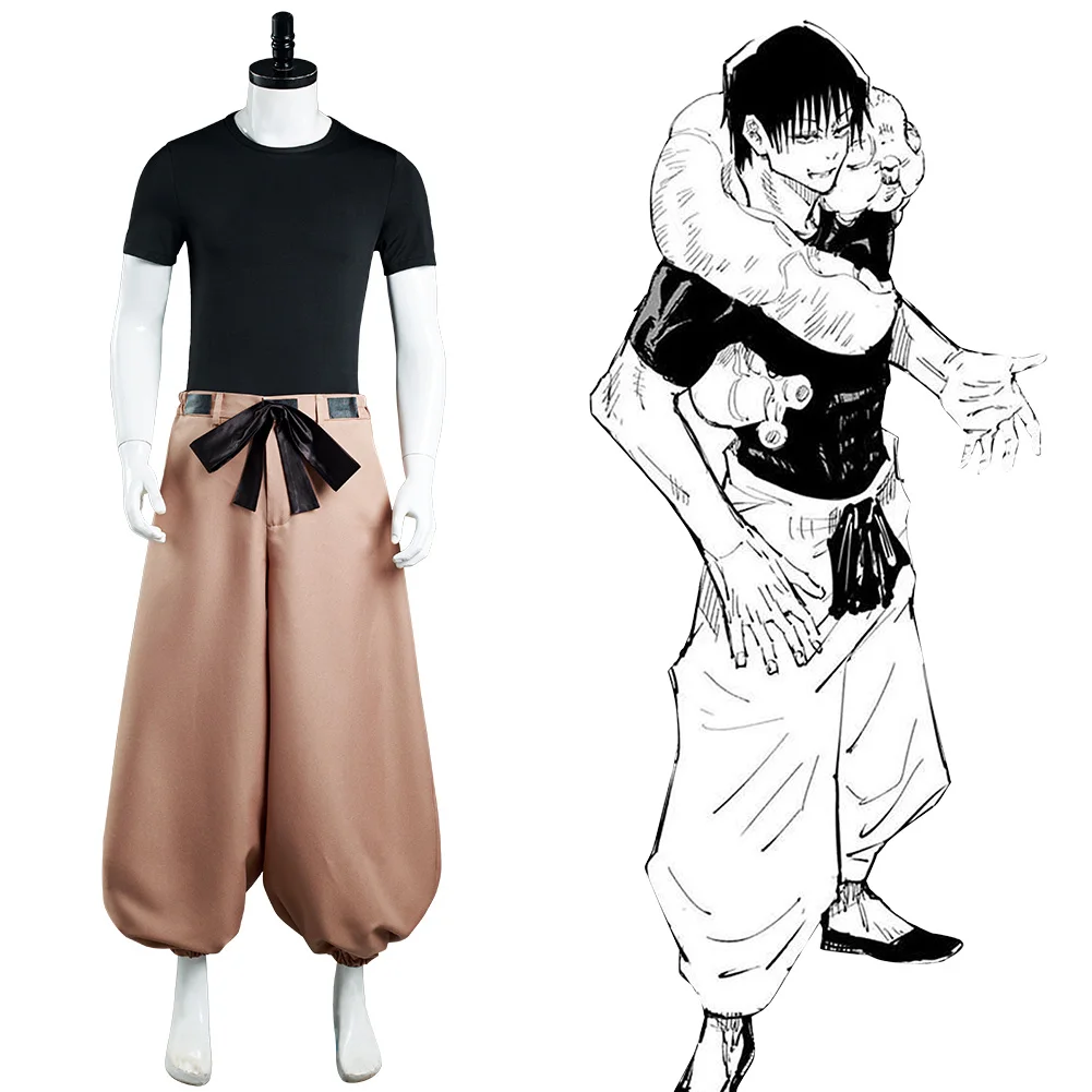 

Anime Jujutsu Kaisen Touji Fushiguro Cosplay Costume Top Pants Outfits Halloween Carnival Suit