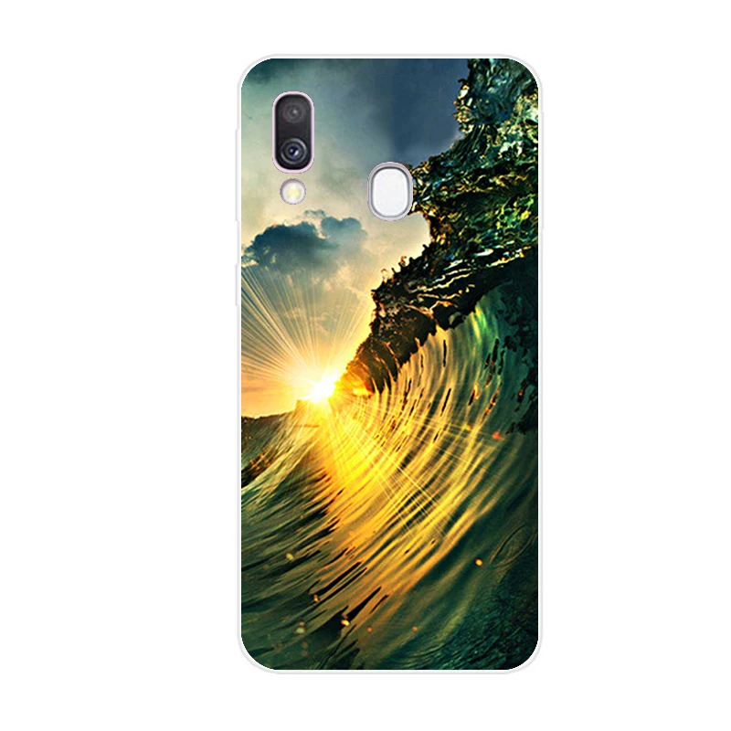 Фиолетовый Чехол для samsung A40 Чехол Мягкий силиконовый чехол для телефона для samsung Galaxy A40 A 40 A405 SM-A405F A405F Мультяшные ракушки - Цвет: Фиолетовый