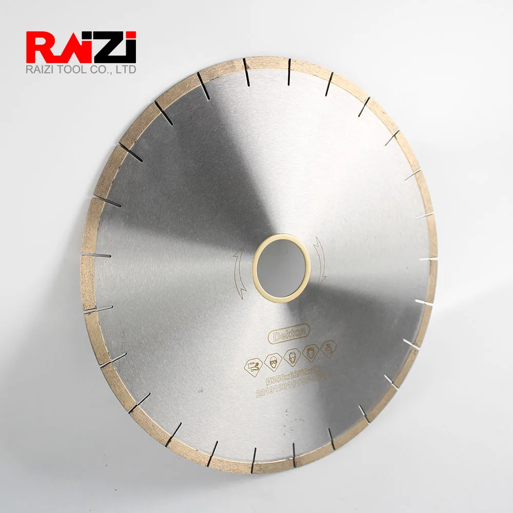 Raizi 14 Inch/350mm Diamond Bridge Saw Blade Cutting Disc For Dekton Porcelain-Best Quality