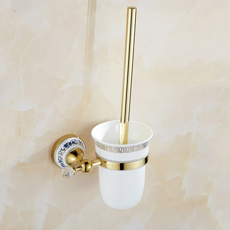 zgrk bathroom set accessories wall mount paper roll holder toilet gold ceramic towel holder tissue box luxury bathroom set free global shipping