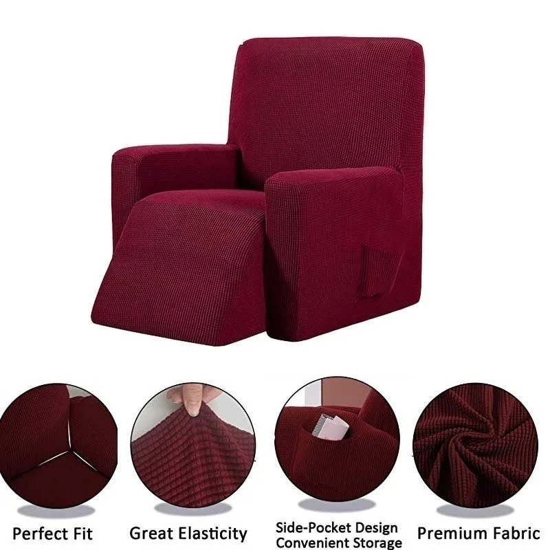 15 Colors All-Inclusive High Stretch Recliner Chair Covers - Waterproof & Anti-Skid Couch Slipcover, Washable Furniture Protector image 5