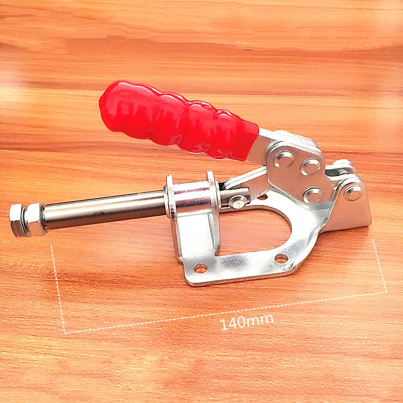 

New 1pc 136kg Metal Horizontal Quick Release Hand Tool Toggle Clamp For Fixing Workpiece GH-302-FM High Quality