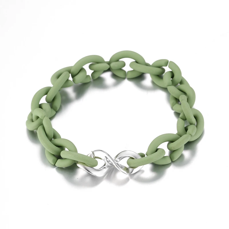 Новинка 2019 резиновые браслеты X серебряные с символом бесконечности шармами для