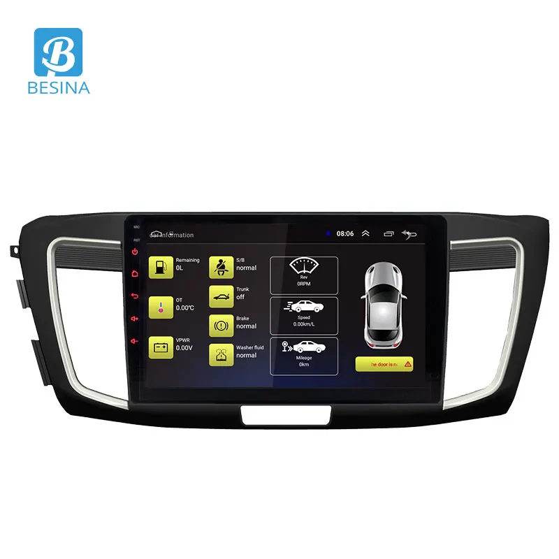 Besina Android 10.0 Car Multimedia Player For HONDA ACCORD 9 2013 2014 2015 WIFI GPS Navigation 1 Din Radio Stereo Audio IPS | Автомобили