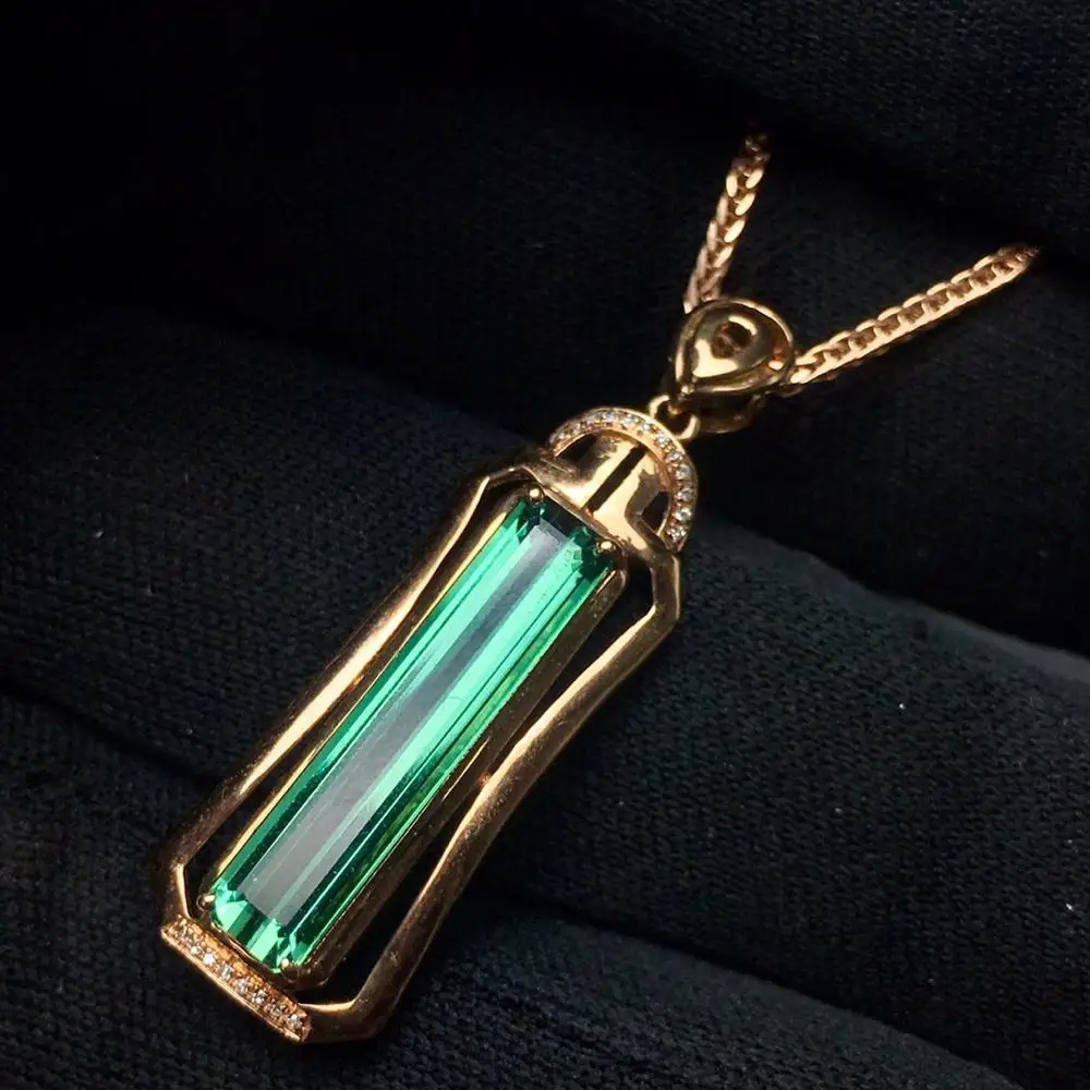 Женское колье подвеска с бриллиантами 18 К 100% дюйма|Подвески| |