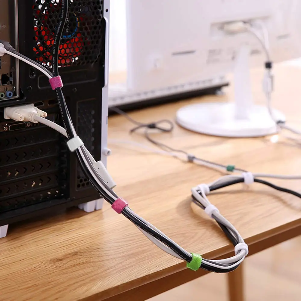 Многоразовые крепежные кабельные стяжки проволочные ремни крючки и петли из