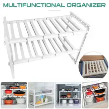 Under Sink Organizer 2-Tier Expandable Shelf Rack for Countertop, Cabinet, Desk, and More