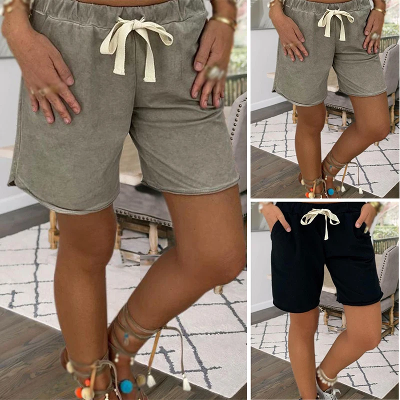 Хороший поп леди шорты полиэстер Домашняя одежда летний свободный низ пляжные