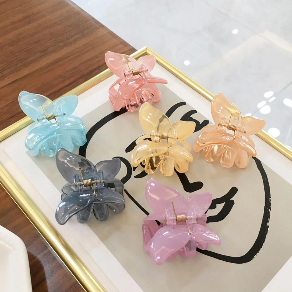 

1pcs Butterfly Resin Hair Claws for Women Girls Romantic Hairpin Fashion Trendy Acrylic Hair Accessories Korean Style Jewelry