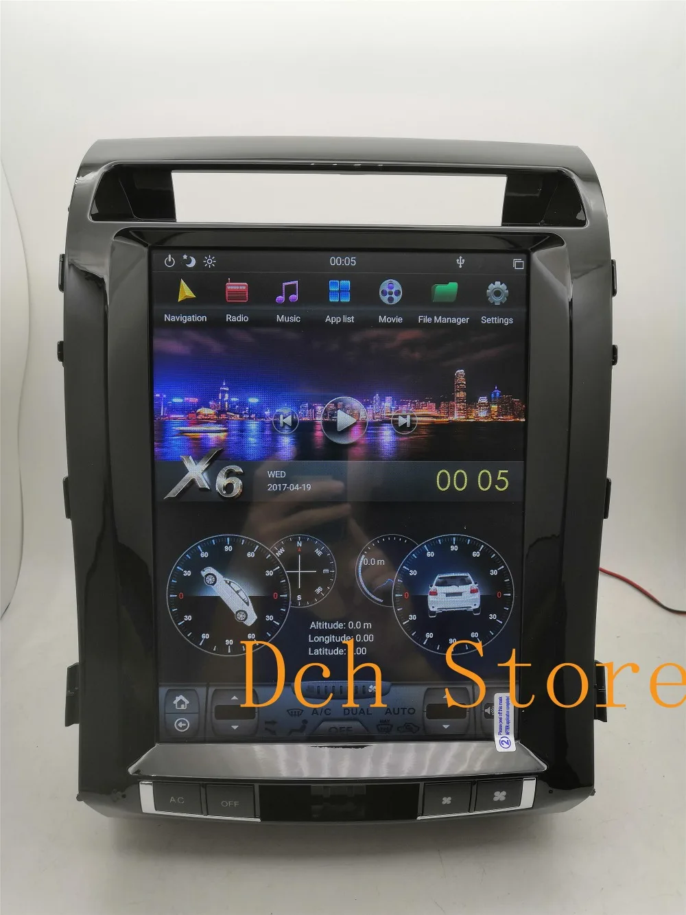 12," Тесла стиль Android 8,1 автомобильный DVD для Toyota LandCruiser land cruiser LC200 2008 2009 2010 2011 2012 2013 PX6