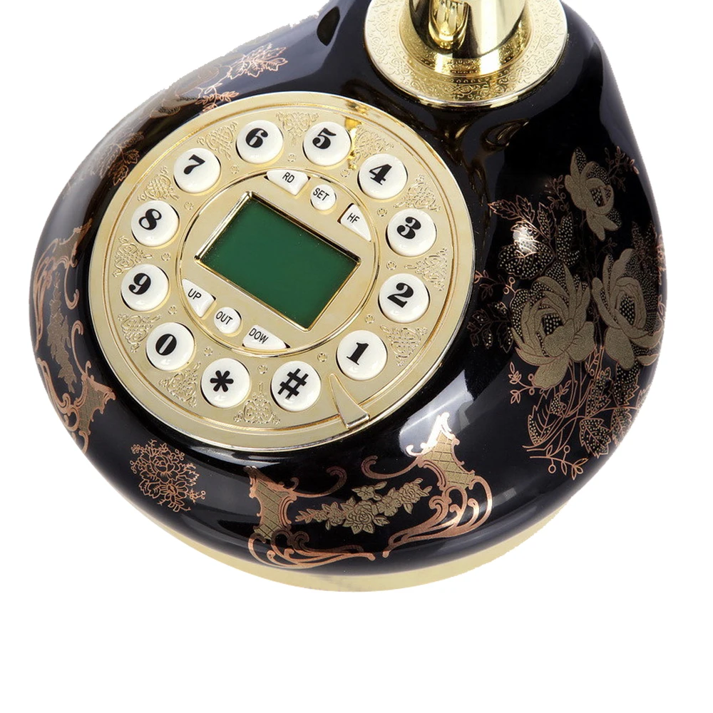 black antique telephone corded retro home phones old fashion ceramic landline telephone vintage telephones for home office decor free global shipping