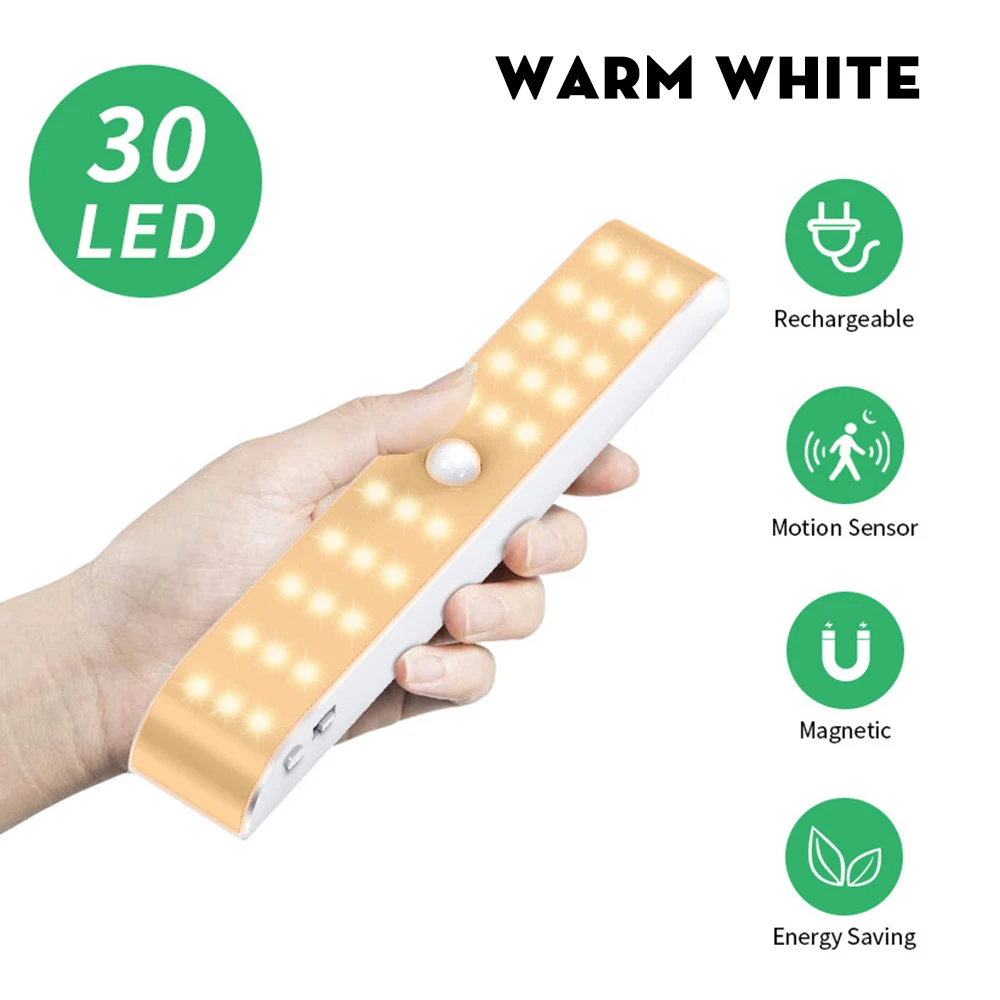 Трехрядный светильник для гардероба 30 светодиодов холодный и теплый свет