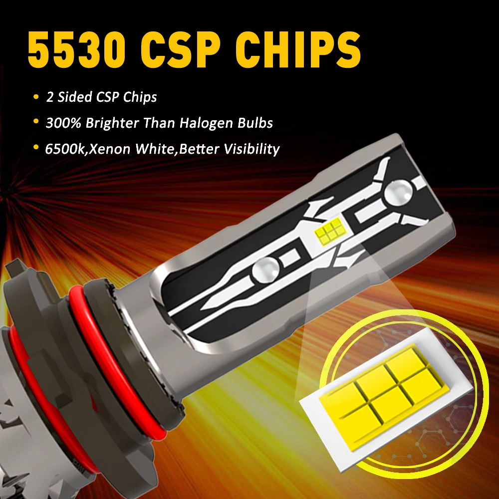 2x9005 HB3 HB4 9006 H10 CANBUS H8 Светодиодные белые H7 H11 H4 Противотуманные фары HIR2 9012 лампы для