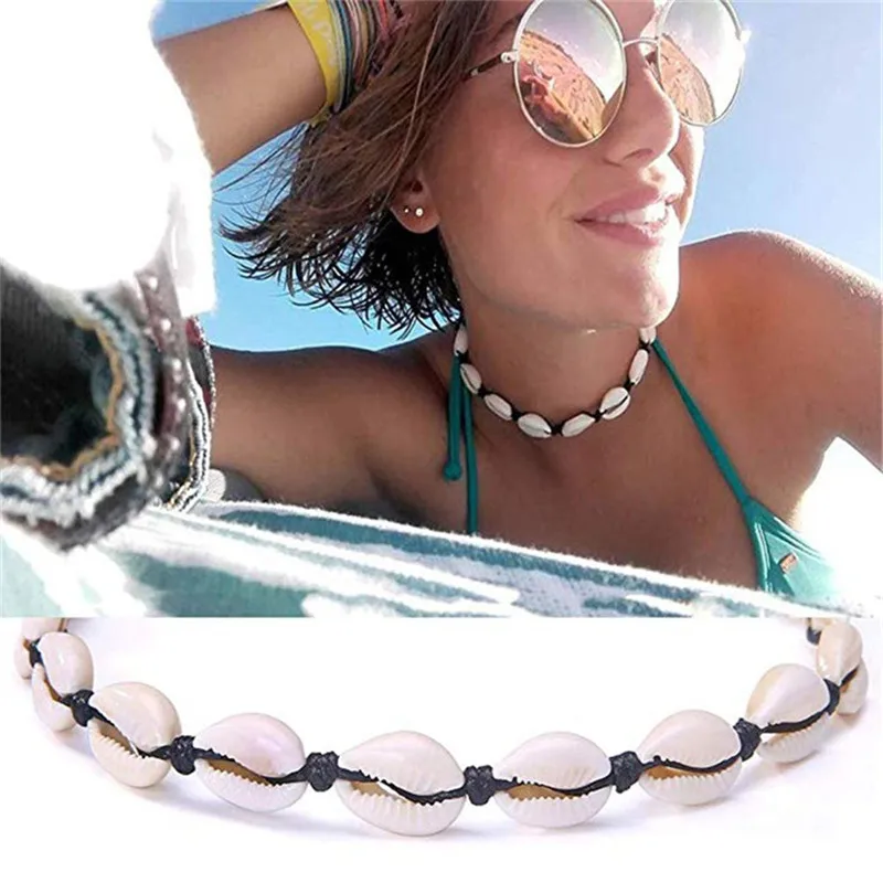 Чандлер Cowire ожерелье из морской раковины чокер океан море пляж ювелирные изделия
