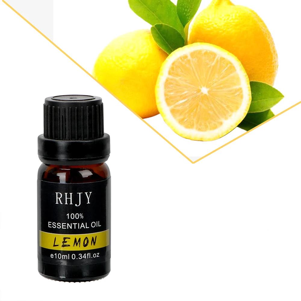Lemon Oil Водорастворимый 6 ароматов для увлажнителя автомобиля Стайлинг 10 мл автомобильный парфюм натуральное растительное Эфирное масло для ароматерапии освежитель воздуха - Название цвета: Lemon Oil