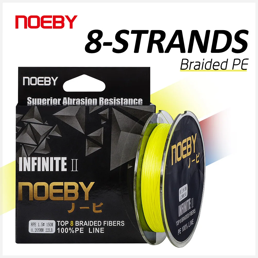 NOEBY X8 Braided Fishing Line 150m 300m 8-103lb Multifilament Strands PE Line Braided Line for Saltwater Fishing Tackle Lines