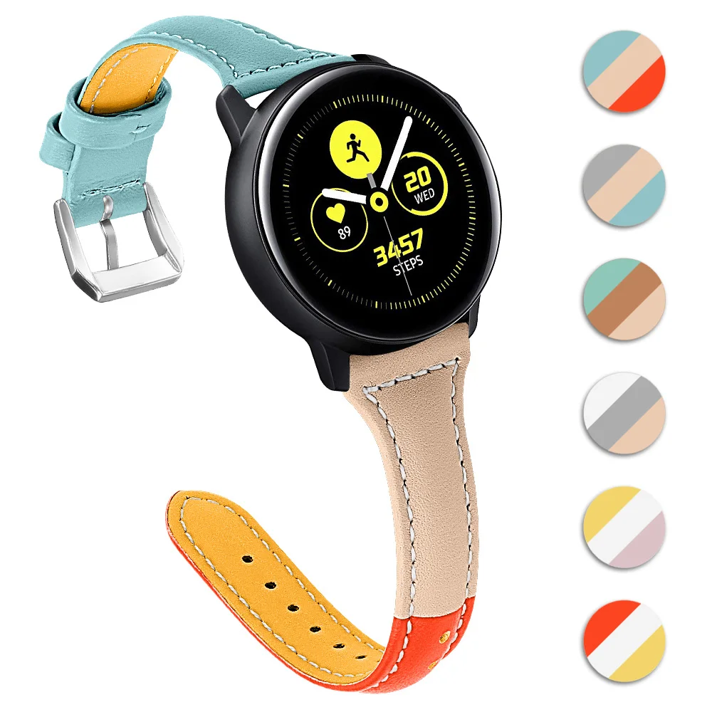 3 вида цветов 22 мм кожаный ремешок для Samsung Galaxy Watch 45 46 Тонкий браслет Gear S3