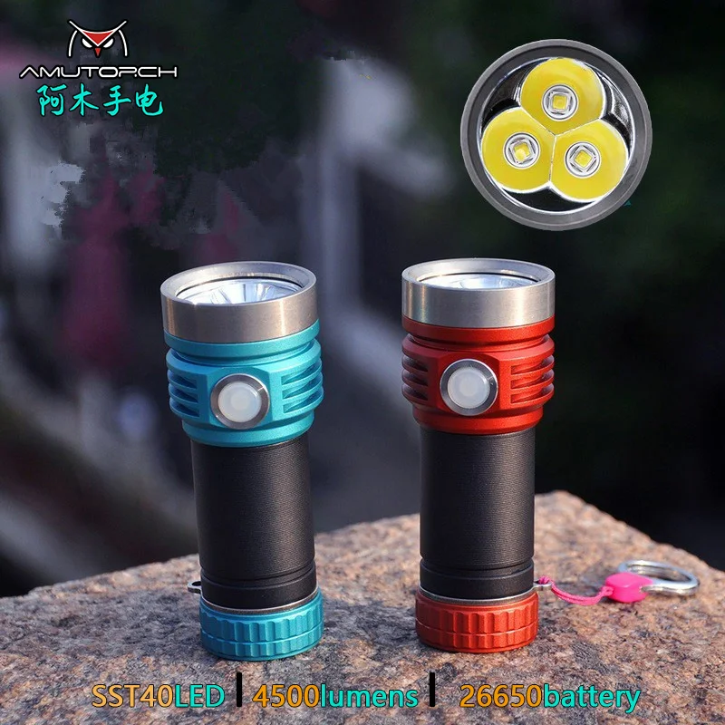 Amutorch X9 3* SST40 светодиодный 4500 люмен Плавная тусклая мощный фонарик USB Магнитный перезаряжаемый Алюминиевый светодиодный фонарик 26650