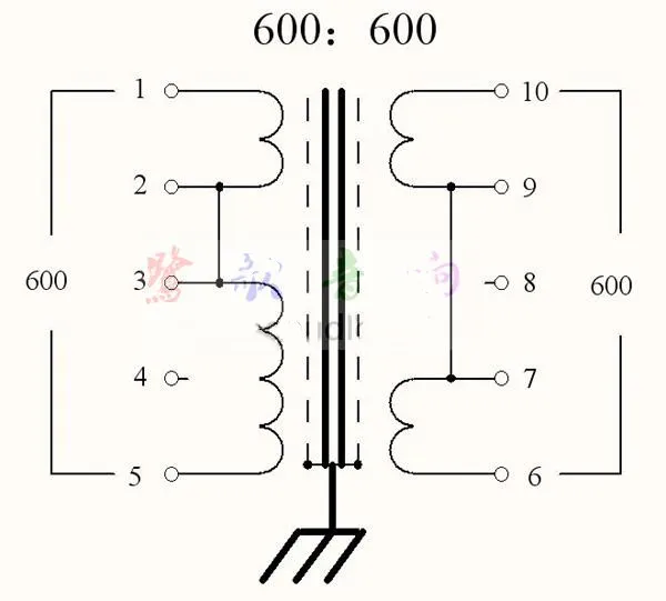 600Ω:600Ω permalloy высококачественный аудио изоляционный трансформатор