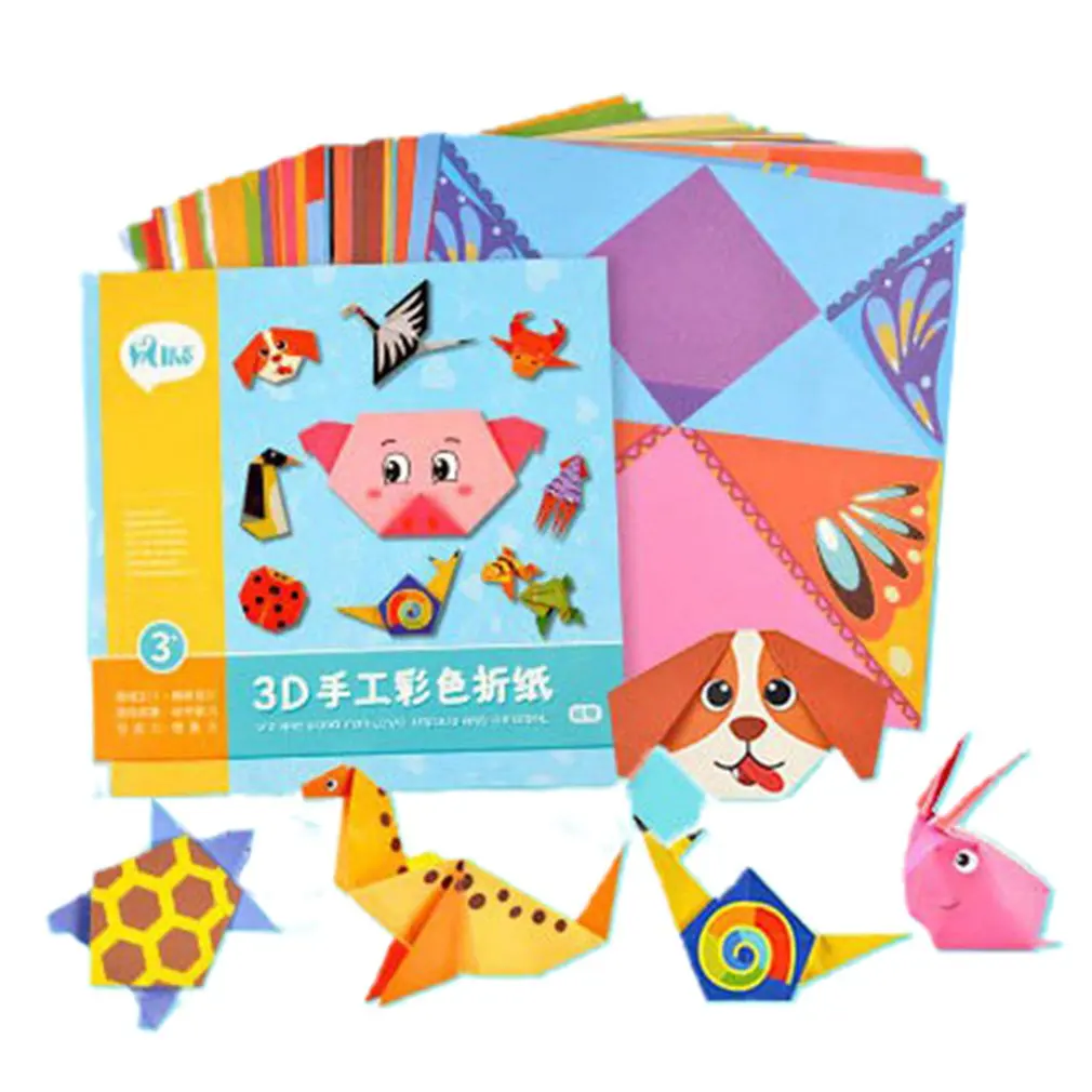 

2021 54 Pages Montessori Toys DIY Kids Craft Toy 3D Cartoon Origami Handcraft Paper Art Learning Educational Toys For Children