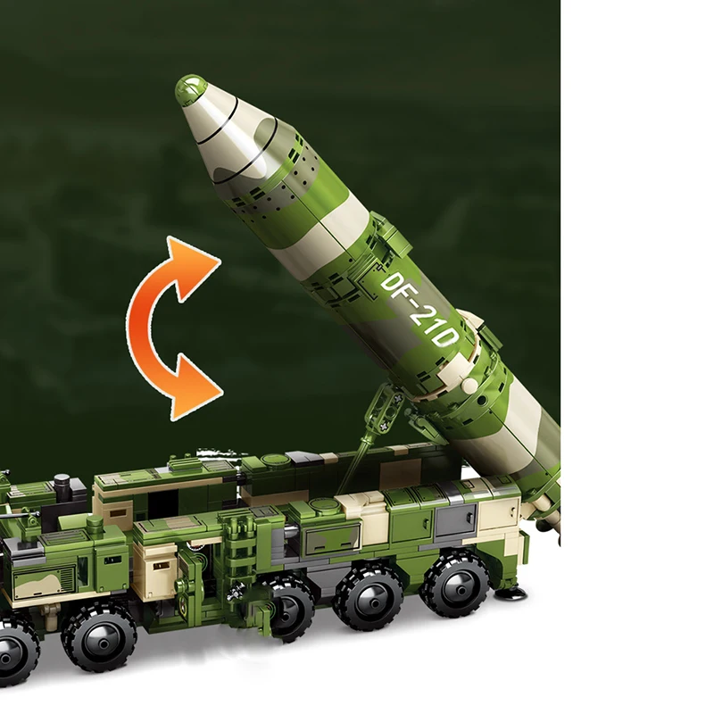 

Military Long range Aircraft Defense Missile Vehicle Anti-ship Ballistic Soldier Boy Children Puzzle Assembly Toy Building Block