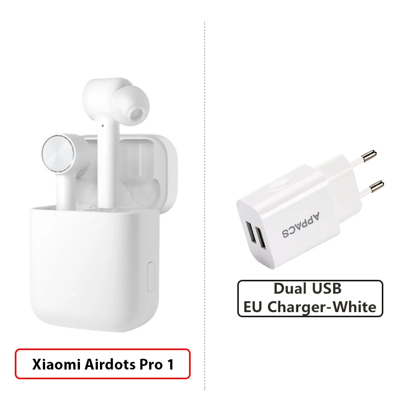 Сяо mi Airdots mi Air СПЦ Bluetooth наушники ANC переключатель ENC HD Авто пауза коснитесь Управление для Ios и Android - Цвет: 1Add 2USB EUCharger