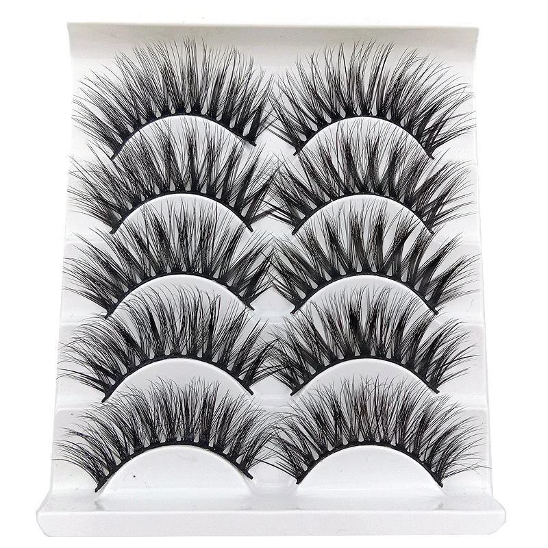Eyemoon 5 пар 3D накладные ресницы из норки натуральные густые длинные Wispy макияж
