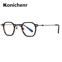 konichenr acetate titanium glasses frame men 2021 new vintage square prescription eyeglasses women optical spectacles eyewear