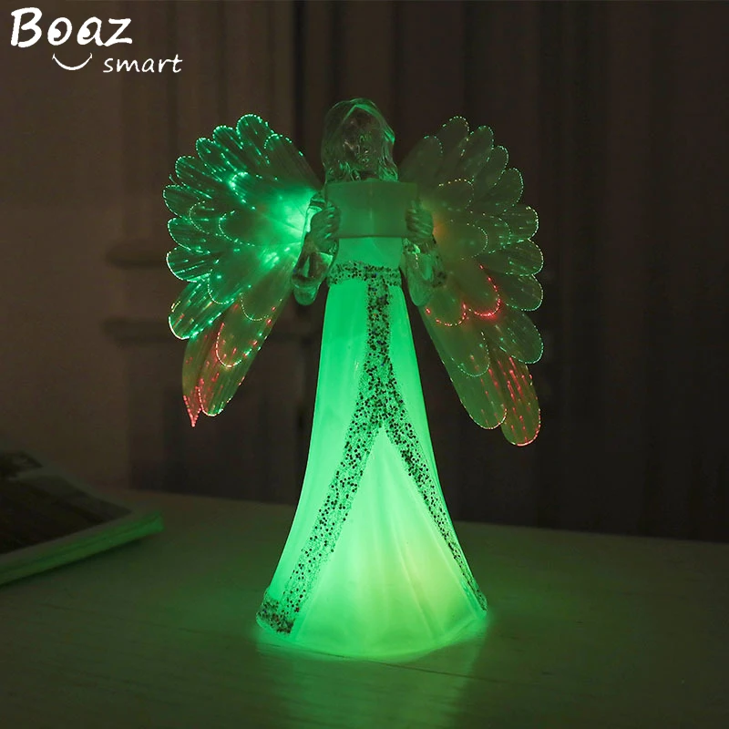 Boaz Рождественский цветной светильник ангела градиентный акриловый материал