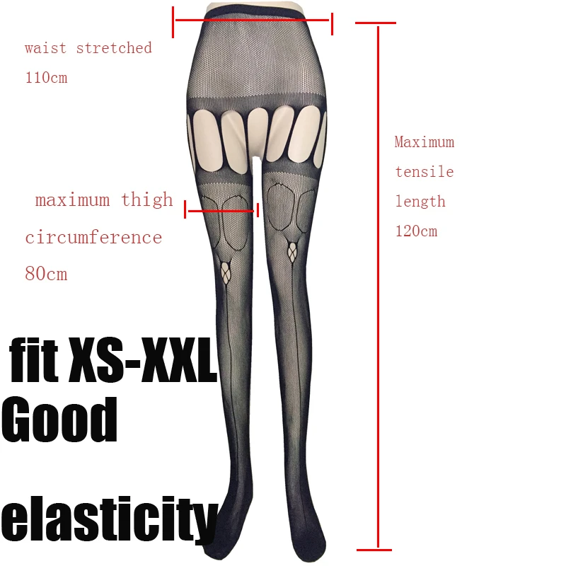 

Women Sexy Stockings Transparent Fishnet Thigh-Highs Plus Size Women Tights Open Crotch Mesh Pantyhose Medias De Mujer SW201