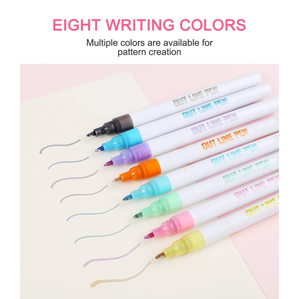 Горячая Распродажа двойной линии для рисования ручка линейных тонкой Лайнер