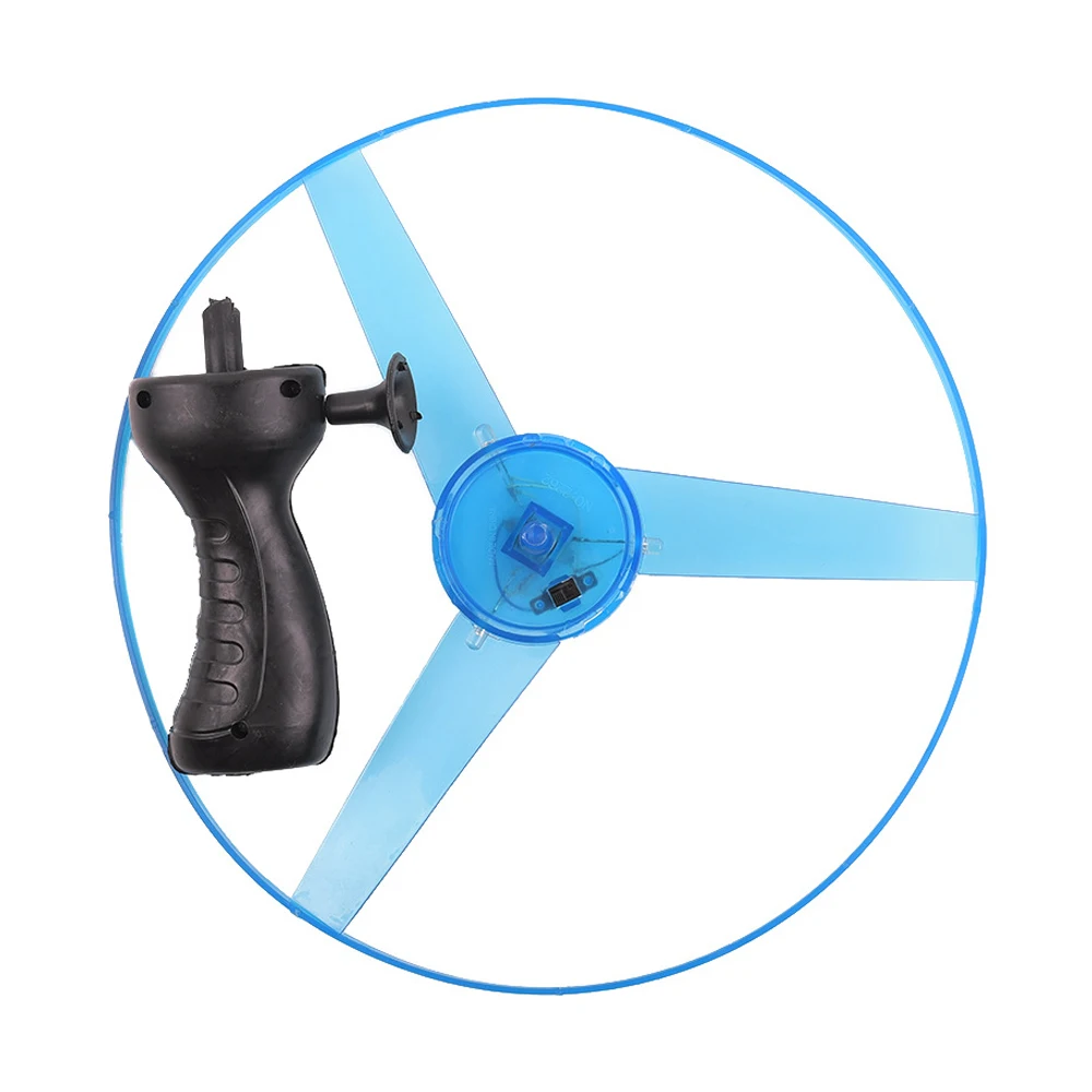 

2021 hot sale 1pc Fun outdoor sports pull line saucer toys LED lighting UFO parent-child interaction Creative 7 color spin-off