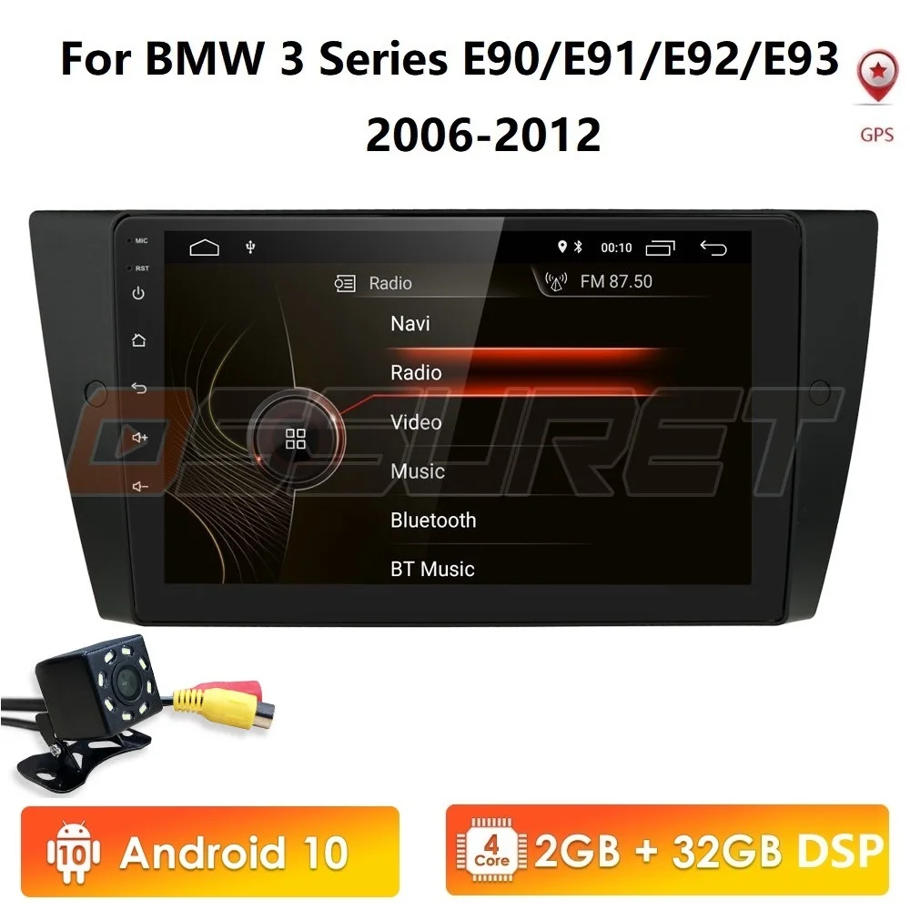 DSP 4 ядра 2 ГБ 32 Android 10 автомобильное радио для BMW E90 E91 E92 E93 мультимедийный плеер