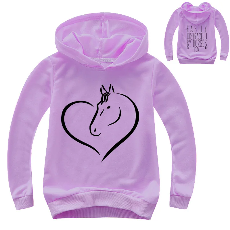 

Children Clothing Horse Baby Hoodies Sweater Cartoon Sweatshirts Girls Long Sleeve Boys Tops Kids Funny Clothes Hooded T Shirt