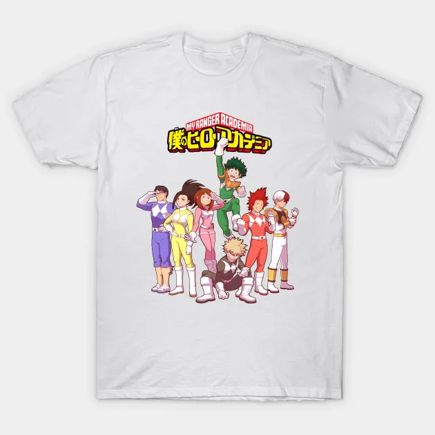 

2021 Men/women's Summer My Hero Academia White Street Fashion Hip Hop My Ranger Academia T-shirt Cotton Tees Short Sleeve Tops