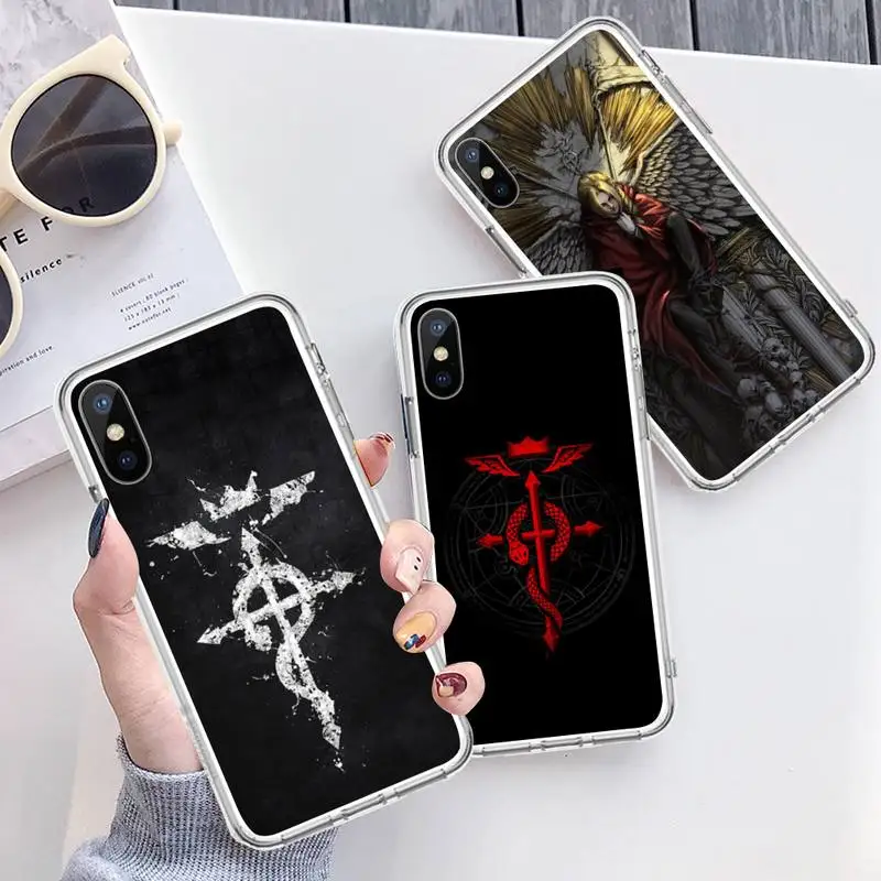

fullmetal alchemist Japan anime Phone Case Transparent soft For iphone 12 11 13 7 8 6 s plus x xs xr pro max mini