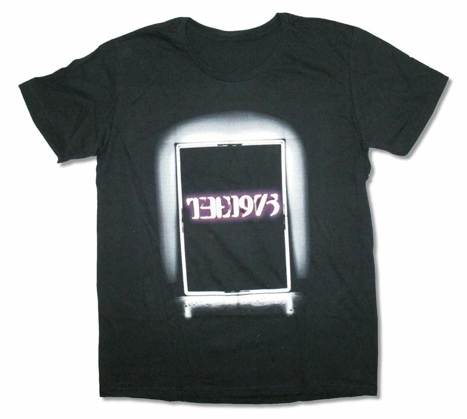 Черная футболка с неоновым изображением надписи для взрослых 1975 новая высшего