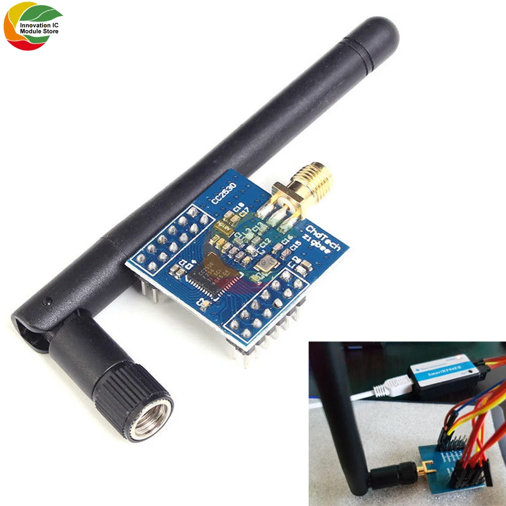 

CC2530 Zigbee модуль UART, беспроводная основная плата, макетная плата CC2530F256, последовательный порт, беспроводной модуль 2,4 ггц Zigbee для Arduino