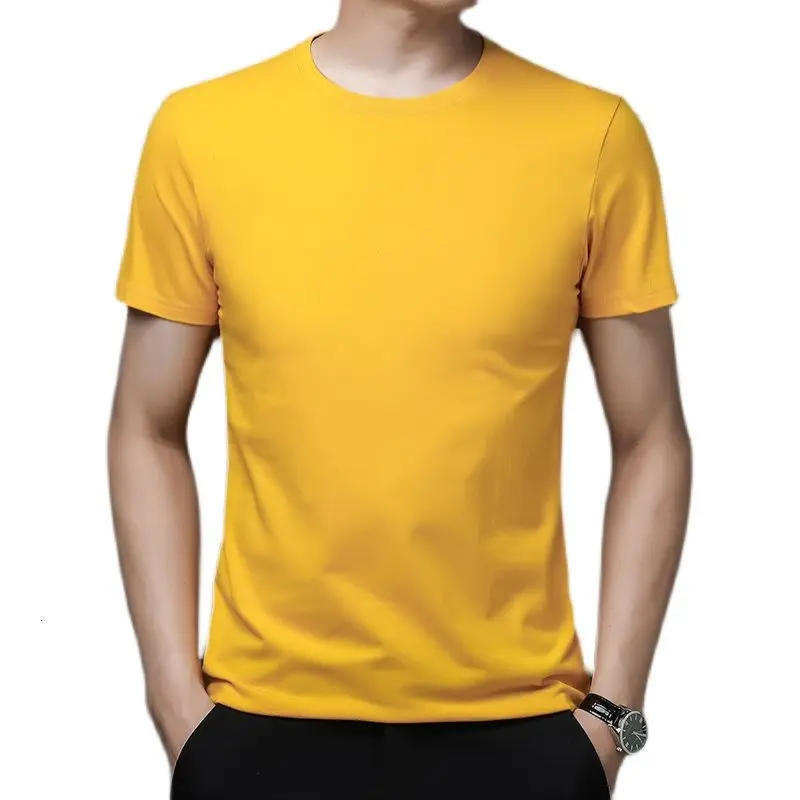 

Men's T-shirt Pure Cotton 2021 Summer New Short Sleeve Round Neck White Black Plain Color NBreathable Fashion College Couples