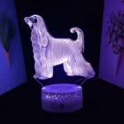 Ночник с милой собакой в виде пуделя, акриловый светодиодный светильник с 3 светодиодами для детской спальни, светильник для сна, подарок для детей, домашний декор, настольная лампа