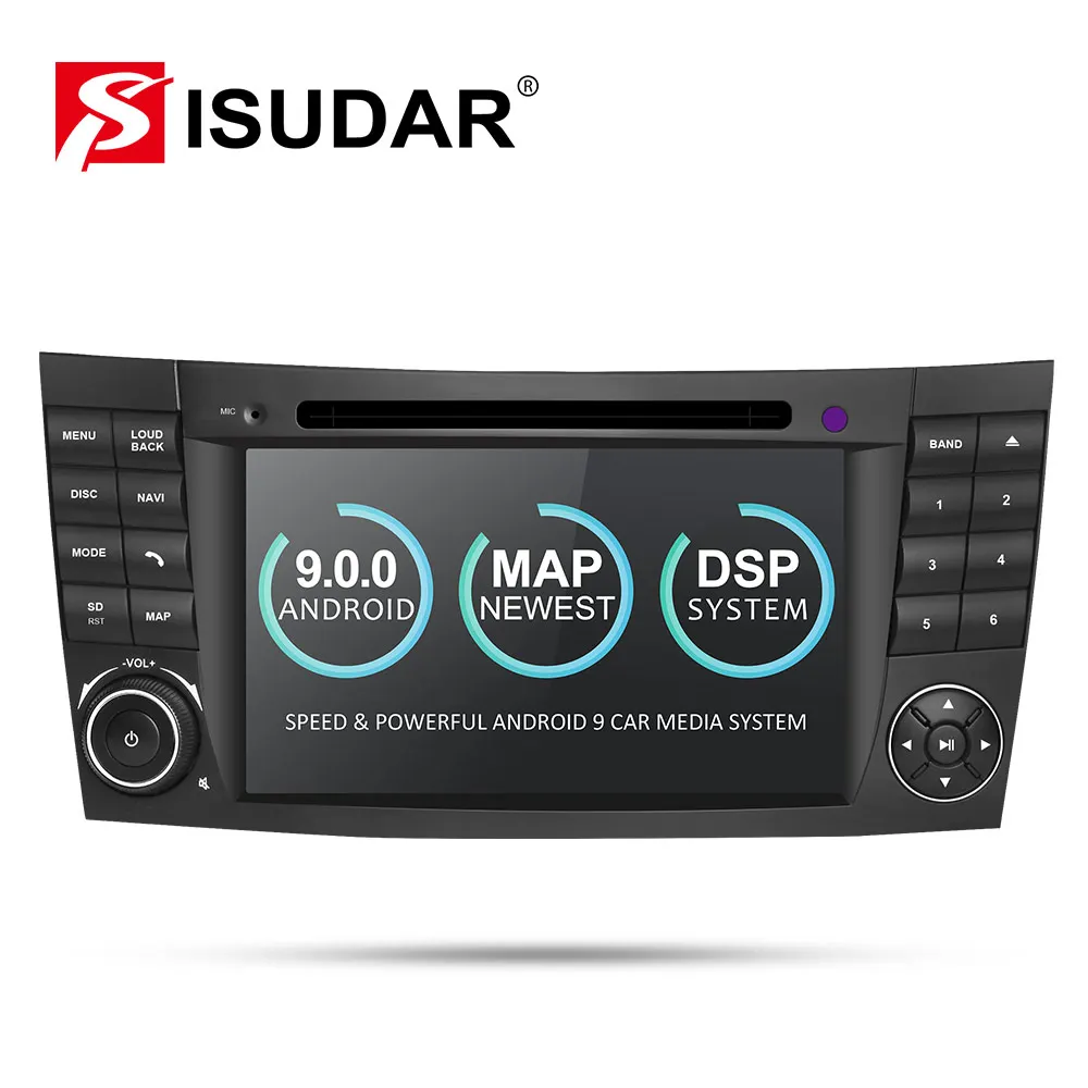 Isudar Два Din Автомобильный мультимедийный плеер Android 9 dvd-плеер для Mercedes/Benz/E-Class/W211/E300/CLK/W209/CLS/W219 gps ради, сan-шина